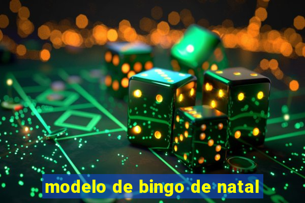 modelo de bingo de natal